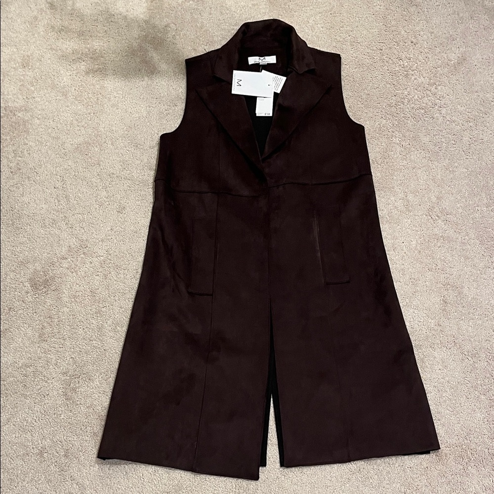 Magaschoni Dark Brown Sleeveless Vest dress